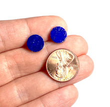 Load image into Gallery viewer, Lapis Lazuli Coin Shaped Studs
