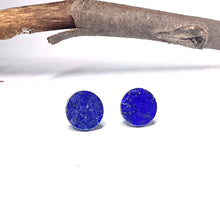 Load image into Gallery viewer, Lapis Lazuli Coin Shaped Studs
