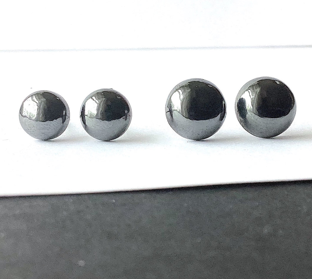 Hematite Studs