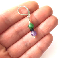 Load image into Gallery viewer, Amethyst and Zooisite Dangle
