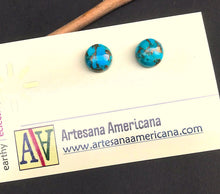 Load image into Gallery viewer, Turquoise Studs with Copper Matrix
