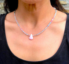 Load image into Gallery viewer, Aquamarine with Pink Opal Stone
