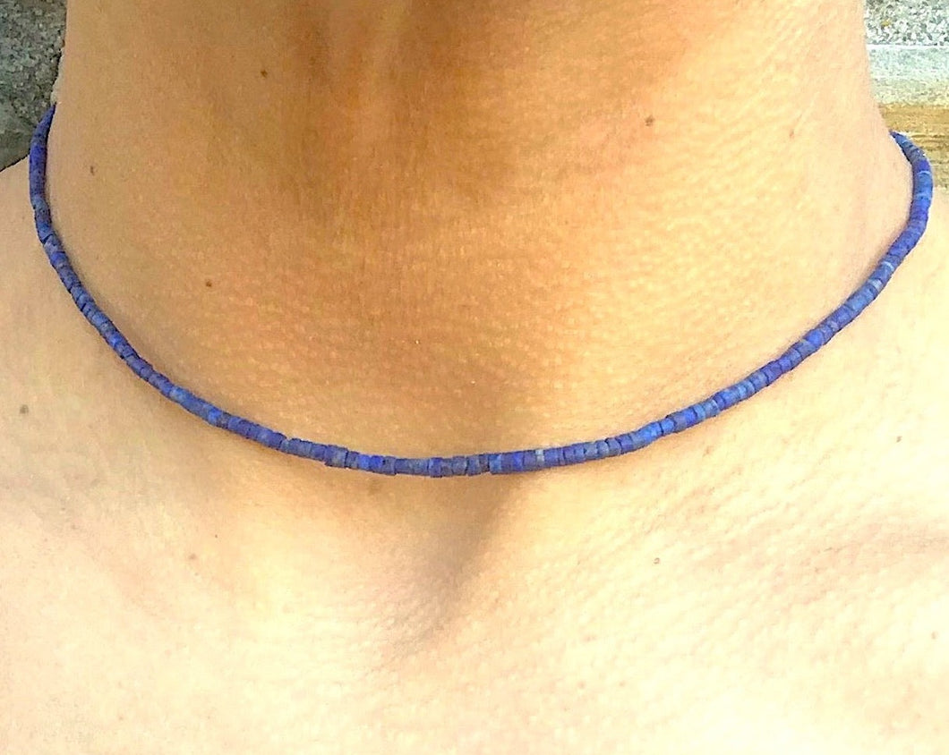 Tiny Lapis Stone Choker