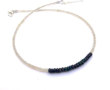 Load image into Gallery viewer, Black and White Opal Necklace
