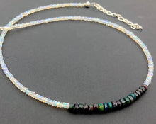 Load image into Gallery viewer, Black and White Opal Necklace
