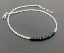 Load image into Gallery viewer, Black and White Opal Necklace
