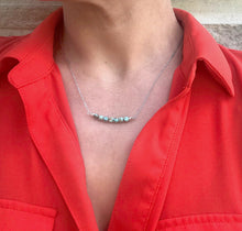 Load image into Gallery viewer, Turquoise and Sterling Silver Necklace, Simple Boho Gifts
