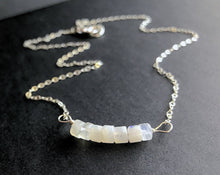 Load image into Gallery viewer, Moonstone Necklace on Sterling Silver
