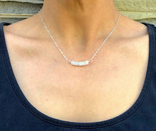 Load image into Gallery viewer, Moonstone Necklace on Sterling Silver
