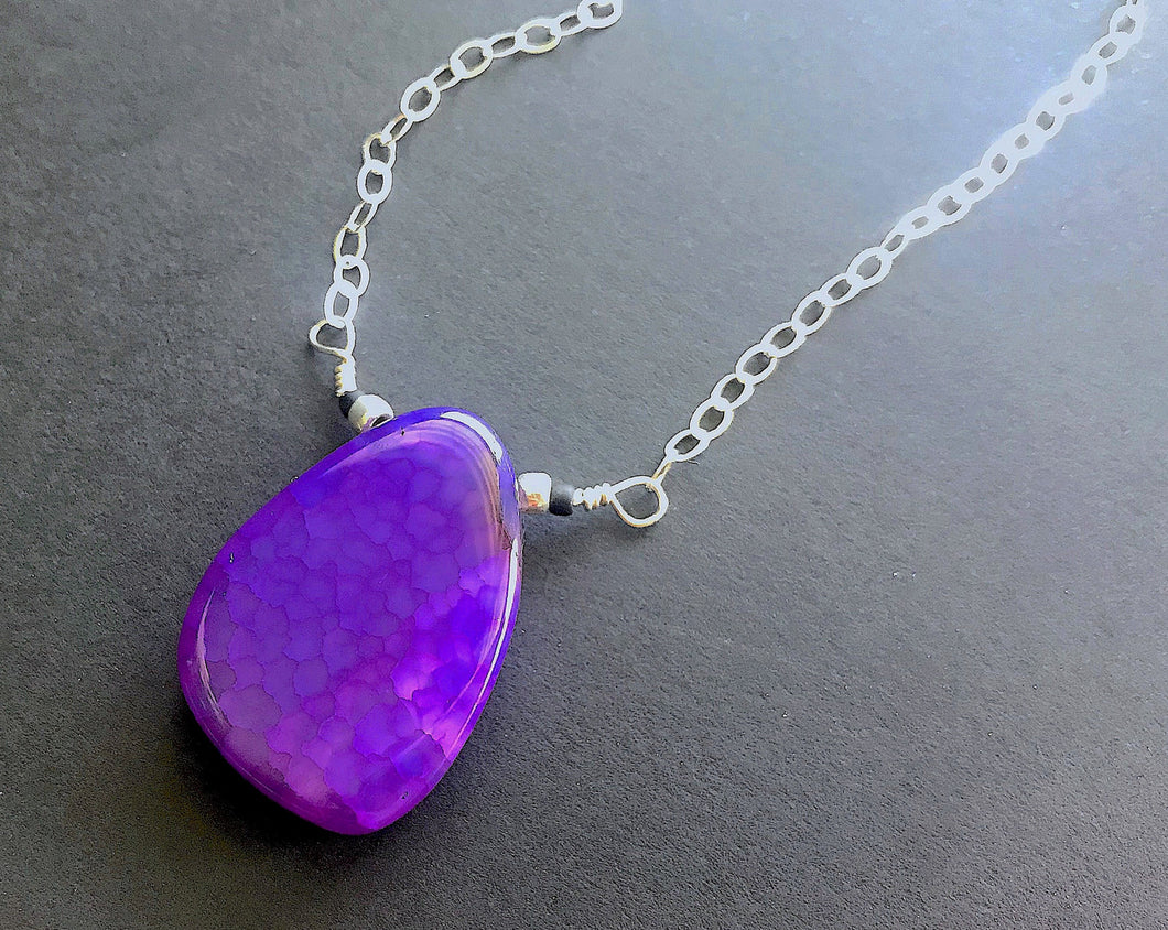 Purple Agate Necklace