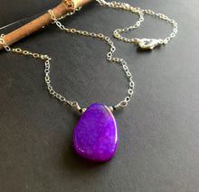 Load image into Gallery viewer, Purple Agate Necklace
