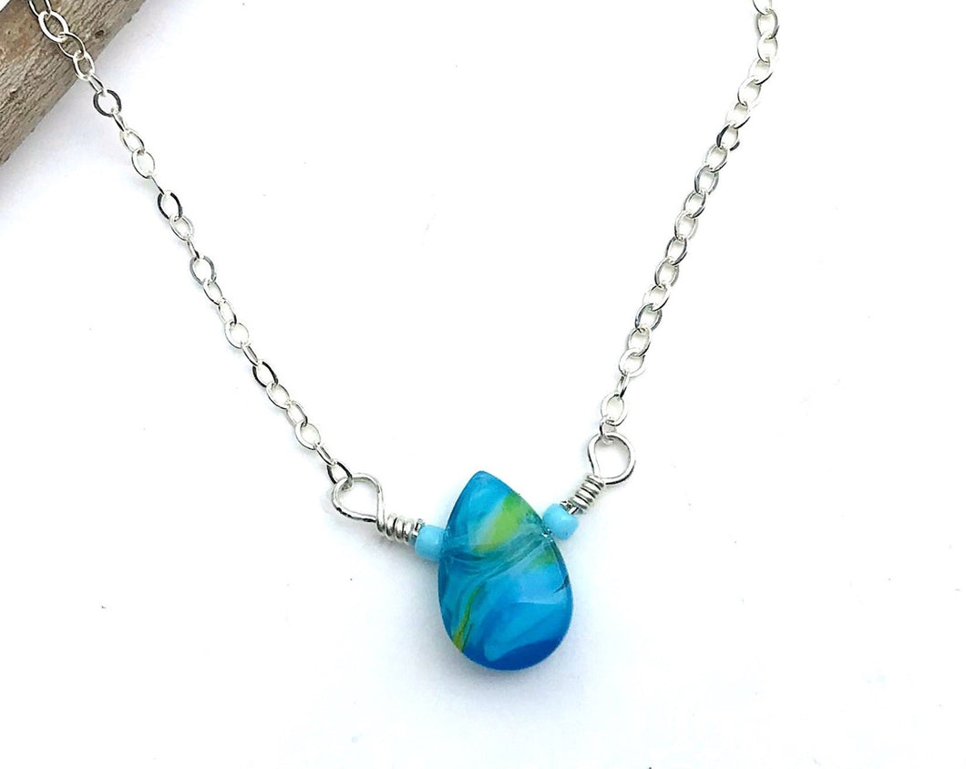 Blue Glass Necklace