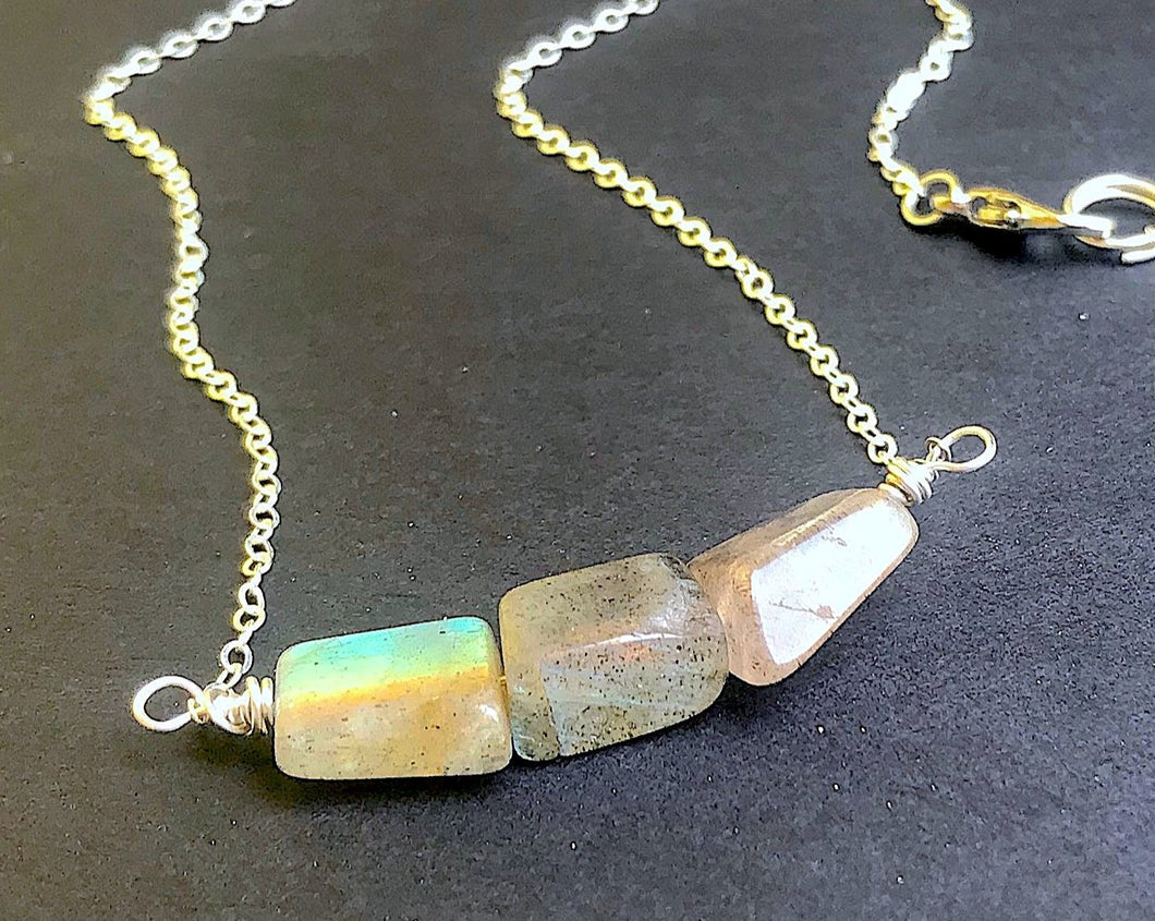 Labradorite and Silver Necklace