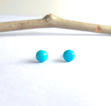 Load image into Gallery viewer, Tiny Turquoise Studs
