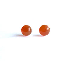 Load image into Gallery viewer, Orange Carnelian Studs
