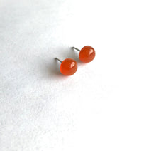 Load image into Gallery viewer, Orange Carnelian Studs
