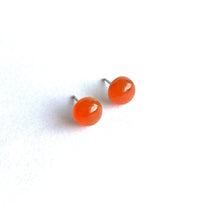 Load image into Gallery viewer, Orange Carnelian Studs
