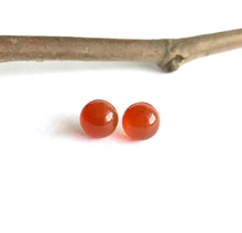 Load image into Gallery viewer, Orange Carnelian Studs
