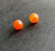 Load image into Gallery viewer, Orange Carnelian Studs
