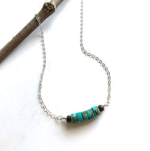 Load image into Gallery viewer, Turquoise with Wood, Boho Necklaces
