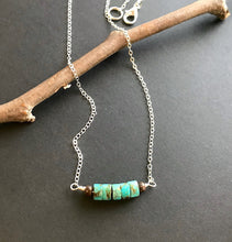 Load image into Gallery viewer, Turquoise with Wood, Boho Necklaces
