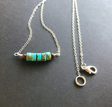 Load image into Gallery viewer, Turquoise with Wood, Boho Necklaces
