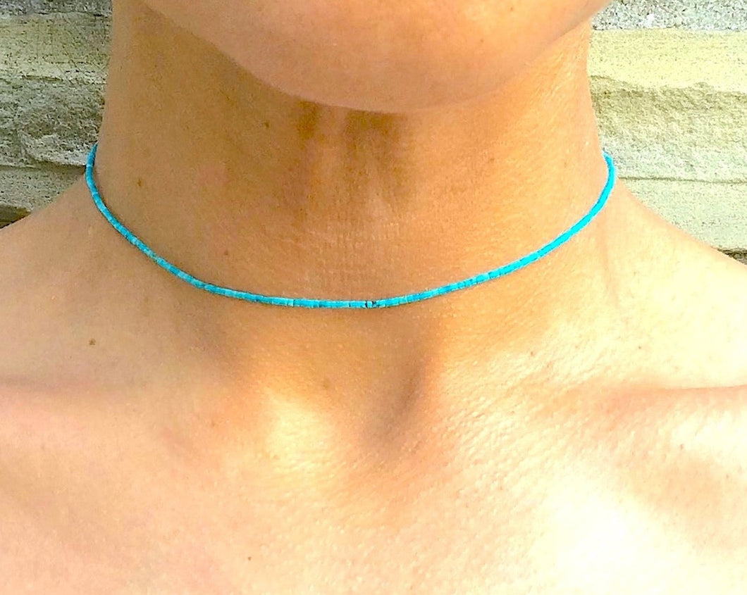 Super Tiny Turquoise Choker