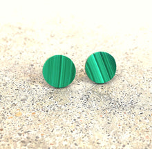 Load image into Gallery viewer, Malachite Stone Earrings
