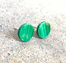 Load image into Gallery viewer, Malachite Stone Earrings
