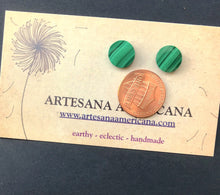 Load image into Gallery viewer, Malachite Stone Earrings
