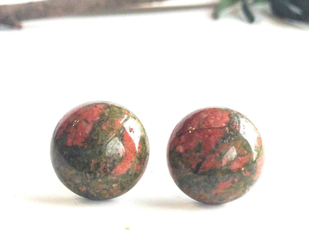 Unakite Large Studs