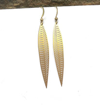 Load image into Gallery viewer, Brass Leaf Earrings
