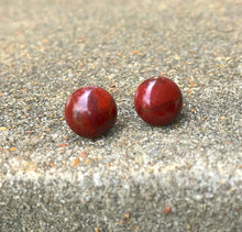 Load image into Gallery viewer, Red Jasper Studs
