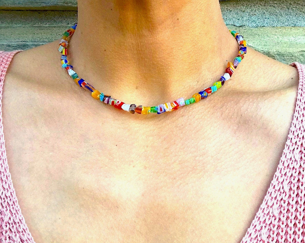 Millefiori Glass Choker