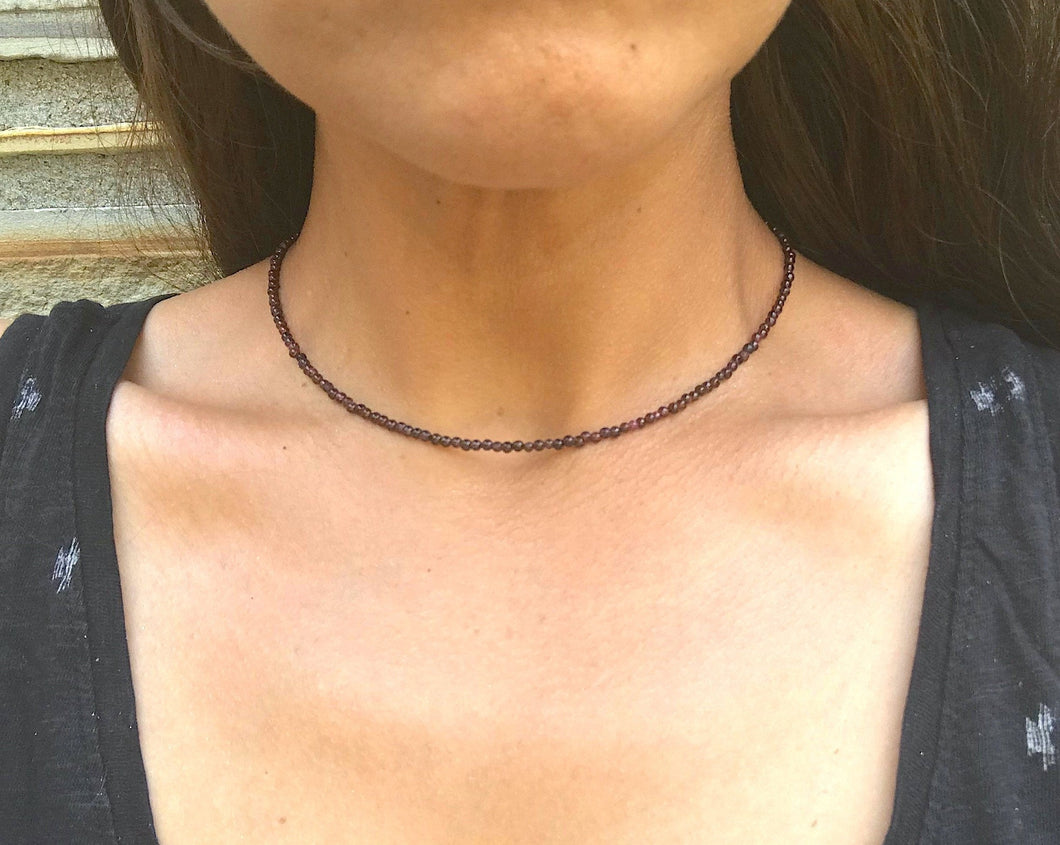 Tiny Garnet Choker